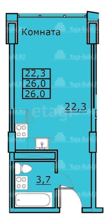 
   Продам студию, 30.8 м², Доваторцев ул, 77/3

. Фото 14.