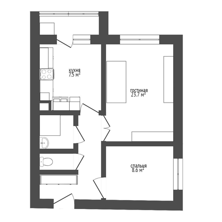 
   Продам 2-комнатную, 54.8 м², 50 лет ВЛКСМ ул, 14б

. Фото 10.