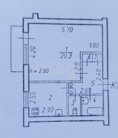 
   Продам 1-комнатную, 38 м², Ленина ул, 299

. Фото 11.