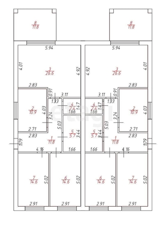 
   Продам коттедж, 102 м², Михайловск

. Фото 12.