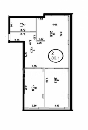 
   Продам 3-комнатную, 86 м², Замковая ул

. Фото 2.