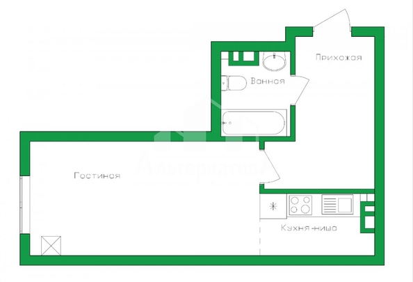 
   Продам 1-комнатную, 33 м², Гоголя ул

. Фото 18.