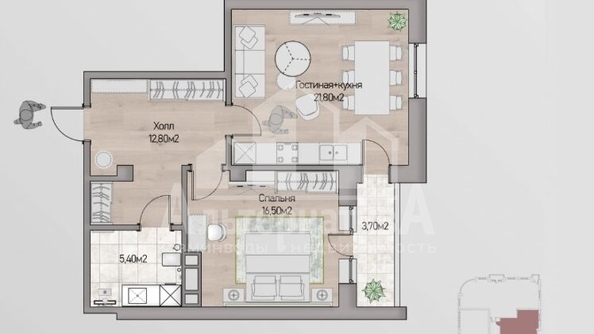 
  Продается 1-комн. квартира, 60 м², Куйбышева ул
. Фото 2.