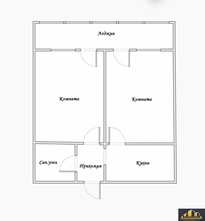 
   Продам 2-комнатную, 40.6 м², 40 лет Октября ул

. Фото 1.