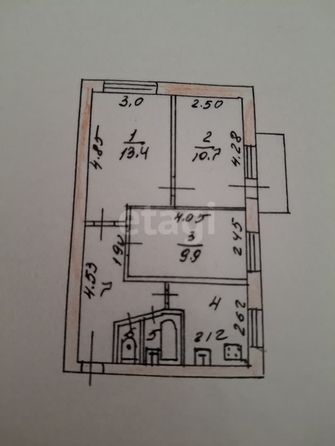 
   Продам 3-комнатную, 51.3 м², 50 лет ВЛКСМ ул, 2/7

. Фото 8.