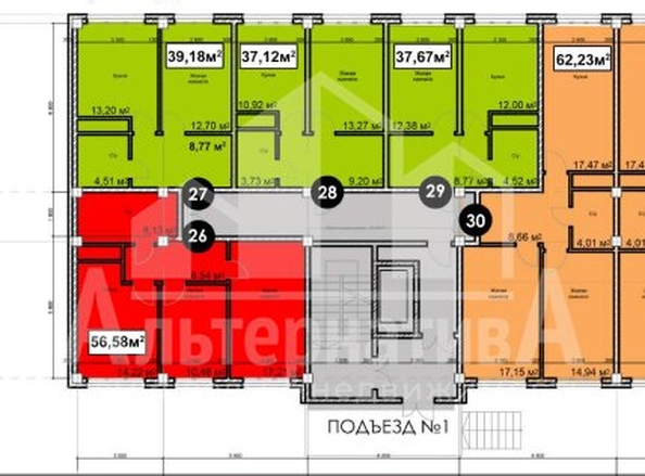 
  Продается 2-комн. квартира, 62.23 м², Благодатная ул
. Фото 6.