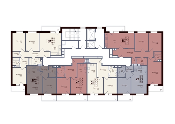 
  Продается 3-комн. квартира 88.3 м², в ЖК Академия, 1 этап. Фото 2.