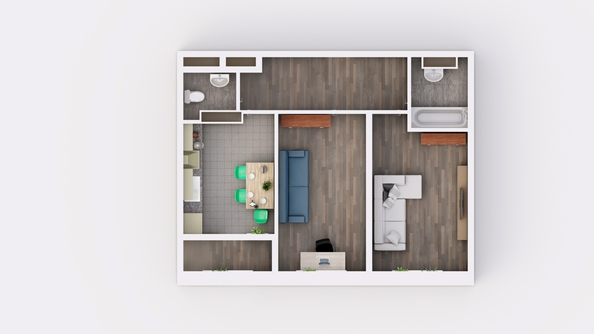 
  Продается 2-комн. квартира 62.4 м², в ЖК Фрейм, 11Б. Фото 2.