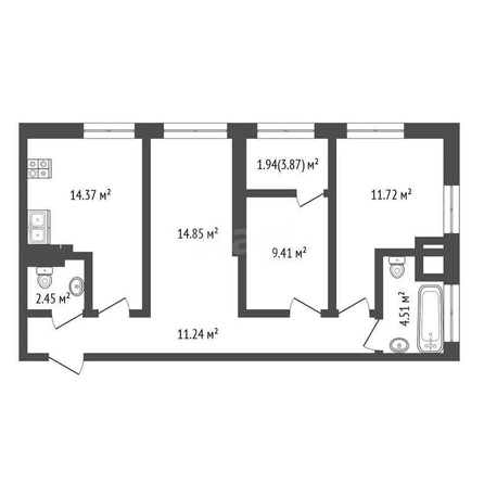 
  Продается 3-комн. квартира 72.6 м². Фото 30.
