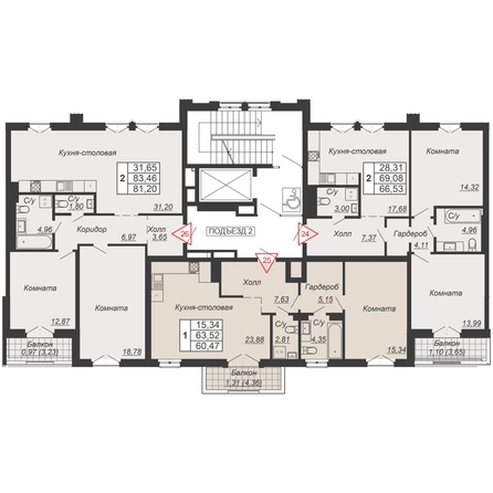 
  Продается 1-комн. квартира 60.47 м², в ЖК Дом-резиденция Собрание. Фото 1.