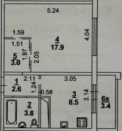 
  Продается 1-комн. квартира 39.2 м². Фото 11.