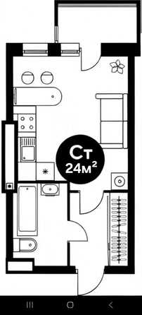 
  Продается студия 24 м². Фото 8.