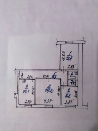 
  Продается 3-комн. квартира 69 м². Фото 45.