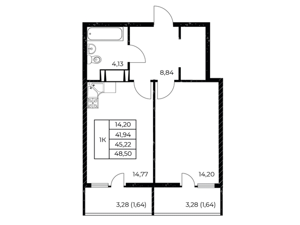 
  Продается 1-комн. квартира 48.5 м², в ЖК Звезда Столицы 2. Фото 11.