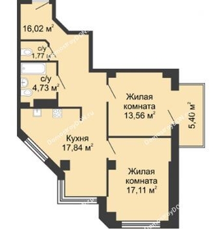 
  Продается 2-комн. квартира 73 м². Фото 19.