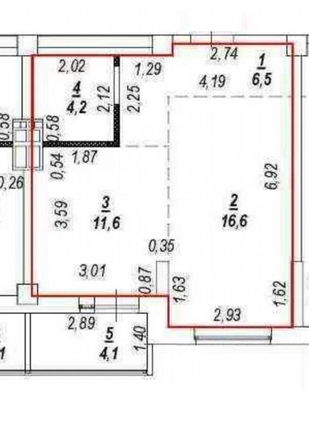 
  Продается 1-комн. квартира 42 м². Фото 16.