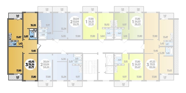 
   Продам 3-комнатную, 81.79 м², Дмитрия Петрова ул, 9

. Фото 1.