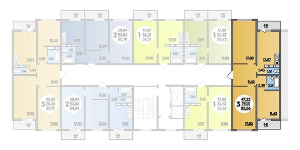 
   Продам 3-комнатную, 82.56 м², Дмитрия Петрова ул, 9

. Фото 1.