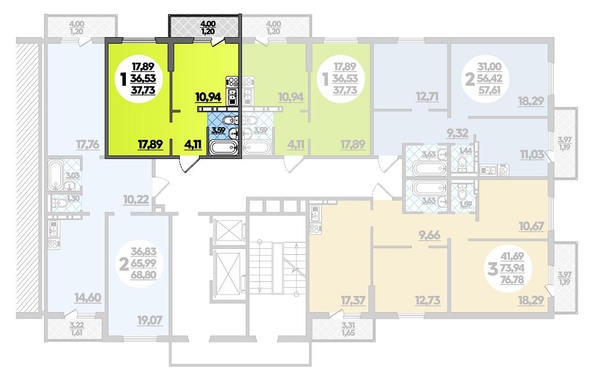 
   Продам 1-комнатную, 37.73 м², Уланская ул, 17 ст2

. Фото 1.