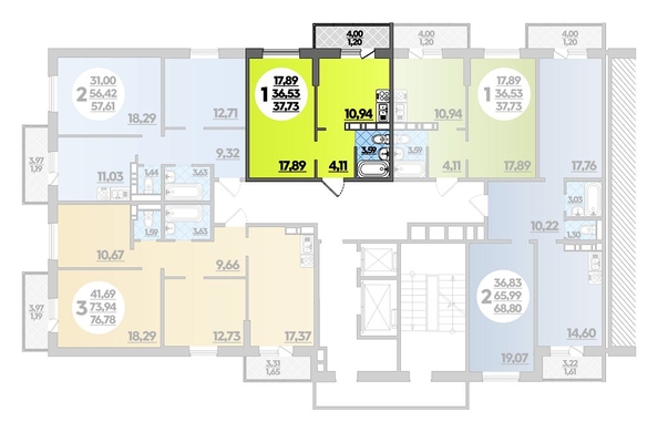 
   Продам 1-комнатную, 37.73 м², Уланская ул, 17 ст1

. Фото 1.