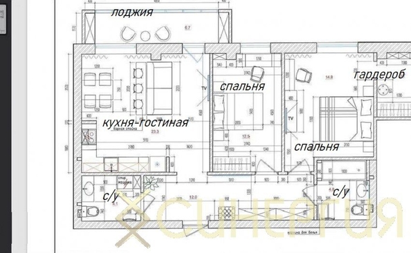 
   Продам 2-комнатную, 82 м², Свердловская ул, 6

. Фото 5.