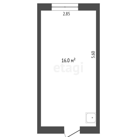 
   Продам студию, 16.2 м², Киргизская ул, 10

. Фото 1.