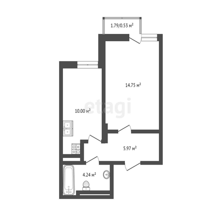 
   Продам 1-комнатную, 36.9 м², Нансена ул, 109

. Фото 1.