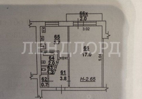 
   Продам 1-комнатную, 33 м², Нефедова ул, 63/146А

. Фото 6.