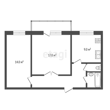 
   Продам 2-комнатную, 53.3 м², Ярослава Галана ул, 1Д

. Фото 1.