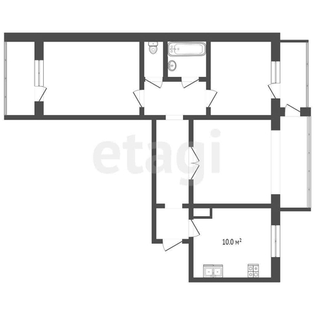 
   Продам 3-комнатную, 60 м², Жмайлова ул, 27/1

. Фото 1.