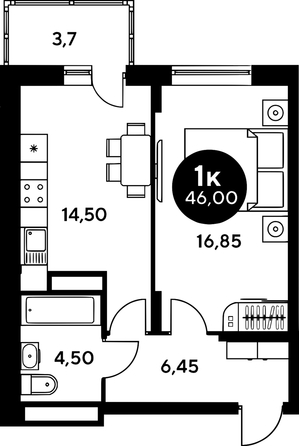 
  Продается студия, 31.35 м², ЖК Сезоны
. Фото 1.