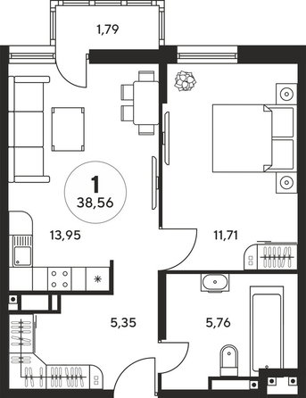 
   Продам студию, 71.08 м², Нансена ул, 109/2

. Фото 1.