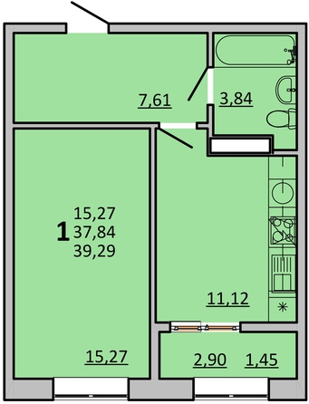 
   Продам 1-комнатную, 39.29 м², Frame (Фрейм), 11Б

. Фото 1.