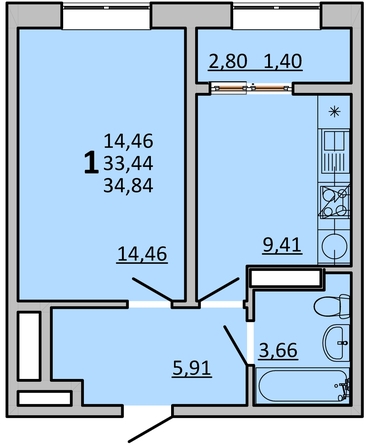 
   Продам 1-комнатную, 34.84 м², Frame (Фрейм), 11Б

. Фото 1.