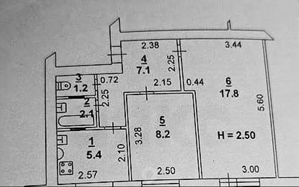 
   Продам 2-комнатную, 42 м², 40-летия Победы пр-кт, 13/3

. Фото 9.