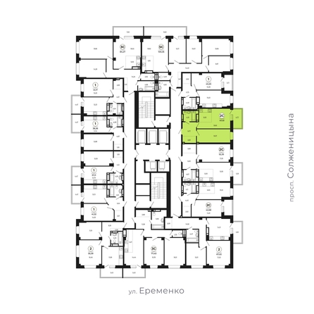 
   Продам 2-комнатную, 46.97 м², Сокольники, литера 8

. Фото 2.