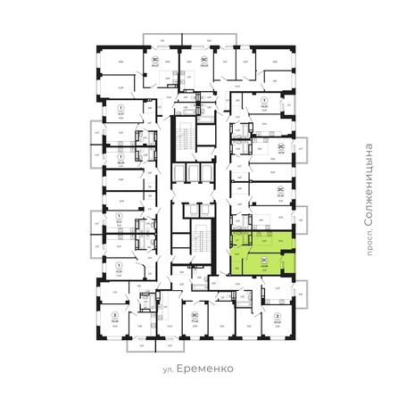 
   Продам 2-комнатную, 42.43 м², Сокольники, литера 8

. Фото 2.