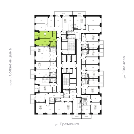 
   Продам 1-комнатную, 43.2 м², Сокольники, литера 10

. Фото 1.