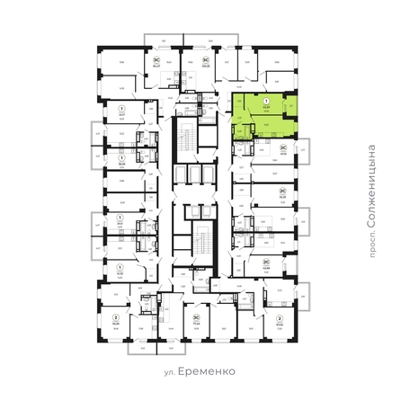 
   Продам 1-комнатную, 43.07 м², Сокольники, литера 9

. Фото 2.