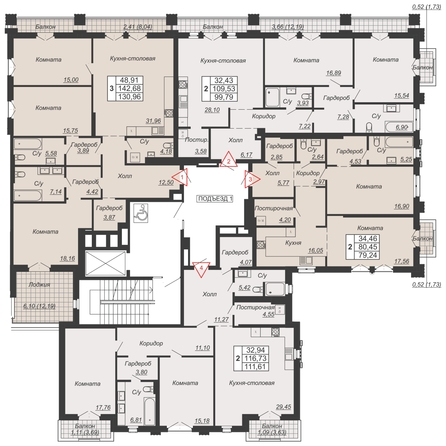 
  Продается 3-комн. квартира, 130.96 м², ЖК Дом-резиденция Собрание
. Фото 2.