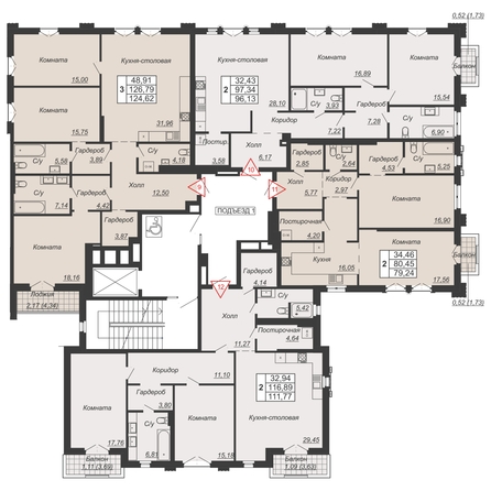 
  Продается 3-комн. квартира, 124.62 м², ЖК Дом-резиденция Собрание
. Фото 3.