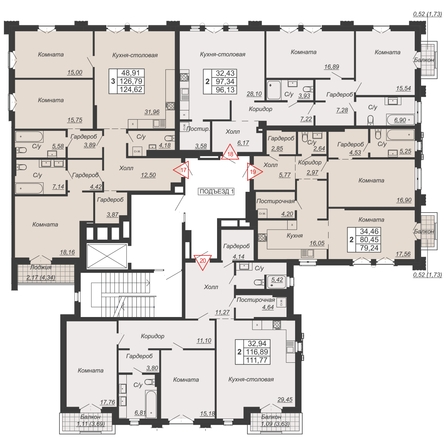 
  Продается 2-комн. квартира, 111.77 м², ЖК Дом-резиденция Собрание
. Фото 2.