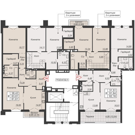 
  Продается 2-комн. квартира, 82.16 м², ЖК Дом-резиденция Собрание
. Фото 2.