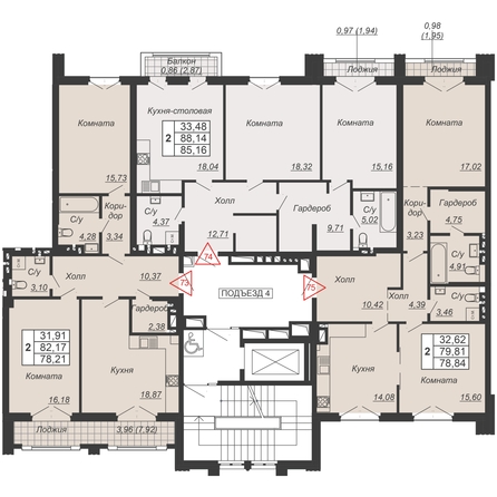 
  Продается 2-комн. квартира, 85.16 м², ЖК Дом-резиденция Собрание
. Фото 1.