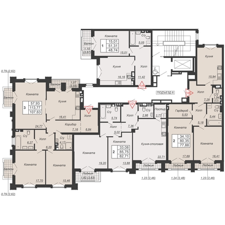 
   Продам 1-комнатную, 48.74 м², Дом-резиденция Собрание

. Фото 2.