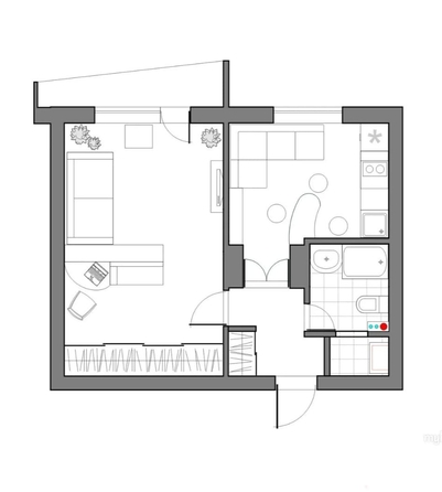 
   Продам 1-комнатную, 37.61 м², Зорге ул, 29

. Фото 8.
