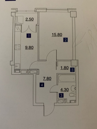 
   Продам 1-комнатную, 42 м², Комарова б-р, 10

. Фото 9.