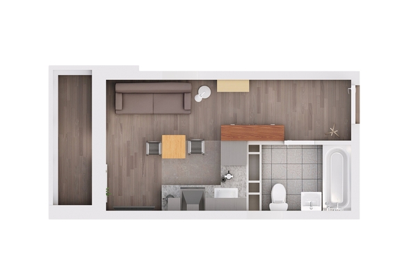 
   Продам студию, 23.3 м², Gray (Грэй), кв-л 11-2

. Фото 2.