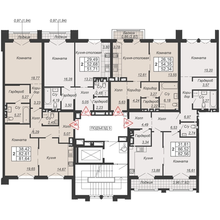 
   Продам 2-комнатную, 82.56 м², Дом-резиденция Собрание

. Фото 1.