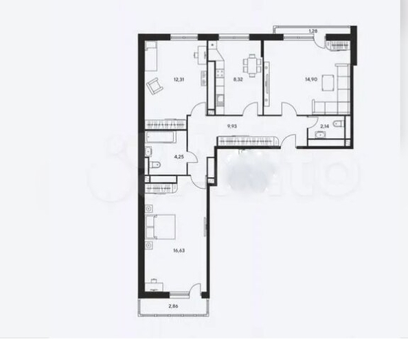
   Продам 3-комнатную, 72.62 м², Соколова пр-кт, 68/118В

. Фото 8.